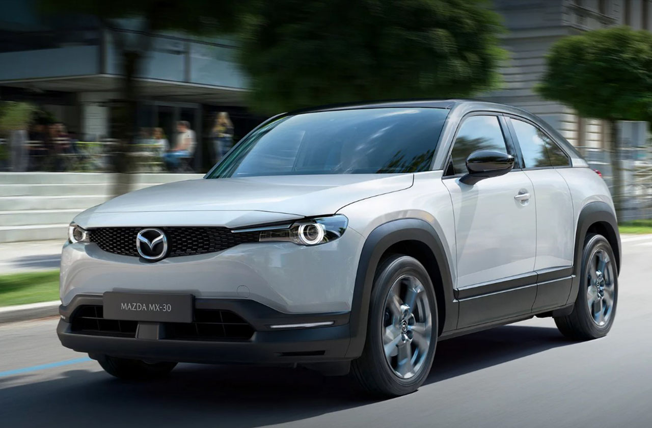 Mazda's new EV passes the moose test better than the Volkswagen Golf.