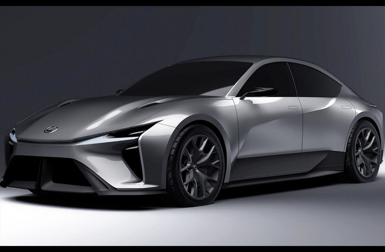 Lexus showed a photo of the electric sedan